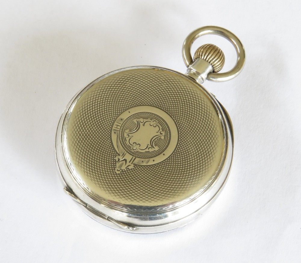 Antique silver perpetual calendar pocket watch View VI