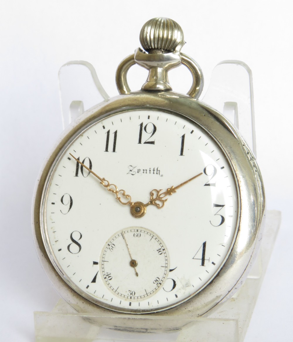 Antique silver Zenith pocket watch