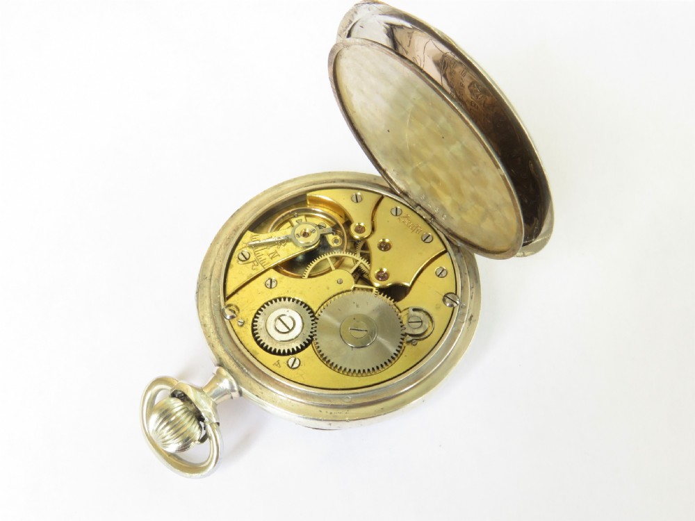 Antique silver Zenith pocket watch View V