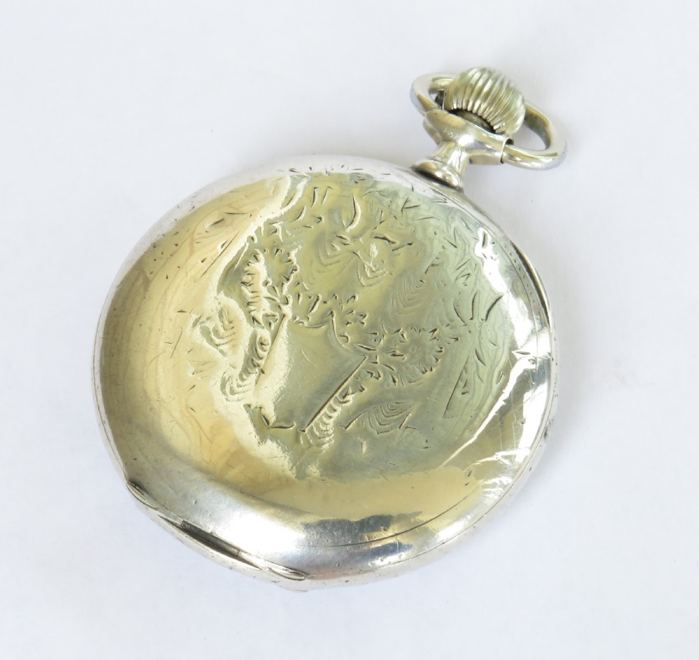 Antique silver Zenith pocket watch View VI