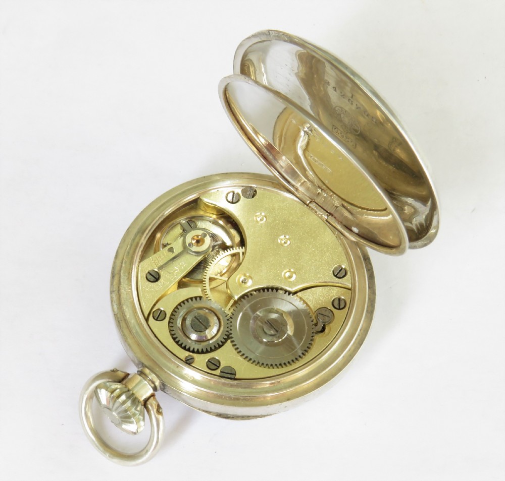 Small antique silver Omega pocket watch, c1910 View IV