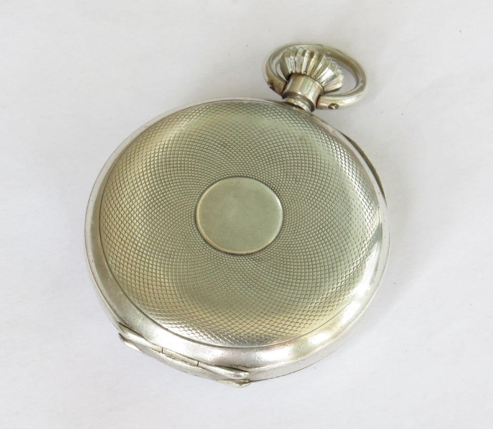 Small antique silver Omega pocket watch, c1910 View V