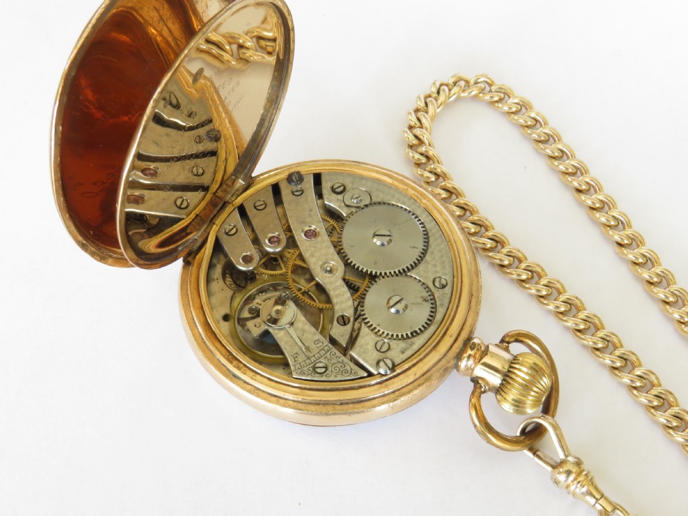Vintage 1930s Swiss pocket watch and chain View IV