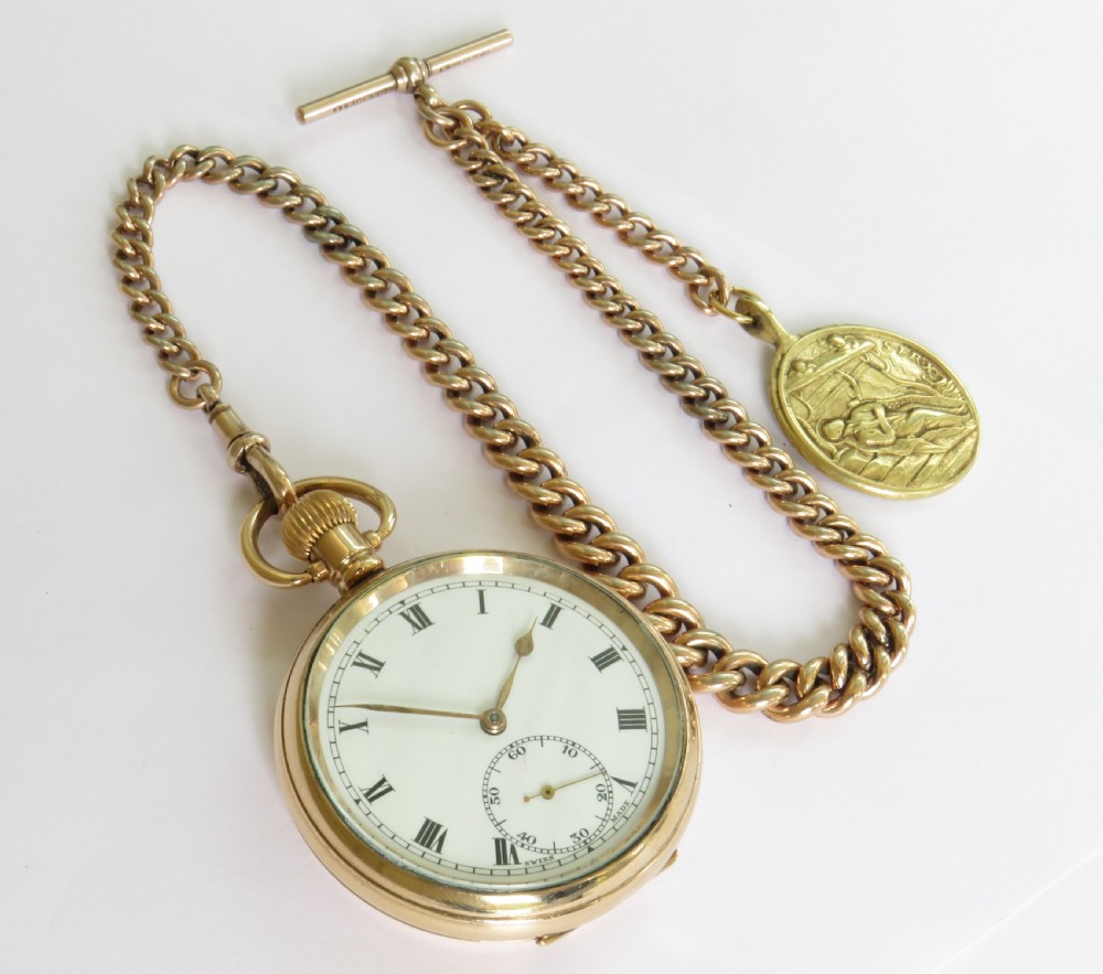 1930s Revue pocket watch and chain View II