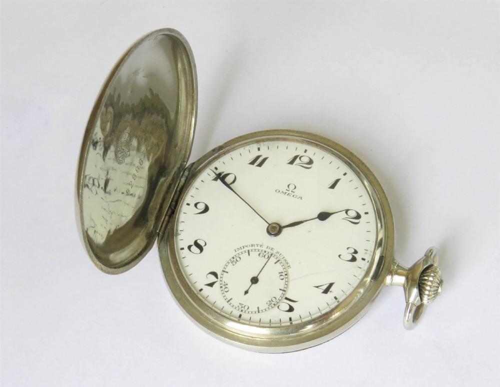 1933 Omega full hunter pocket watch View II