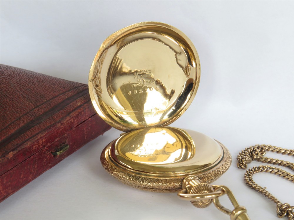 Small antique Waltham full hunter pocket watch and chain View IV
