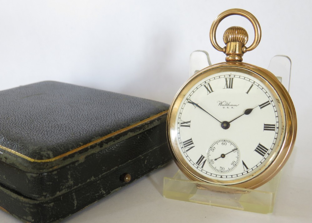 Antique Waltham gold filled pocket watch, 1908
