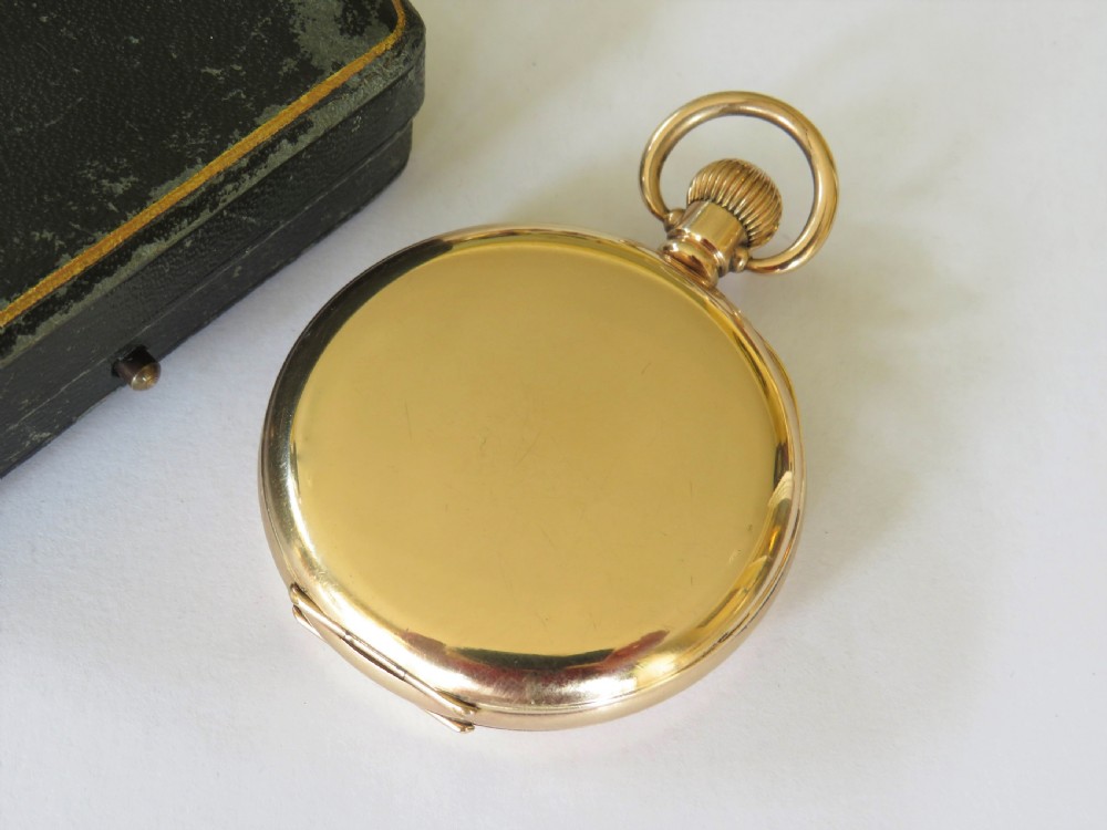 Antique Waltham gold filled pocket watch, 1908 View V