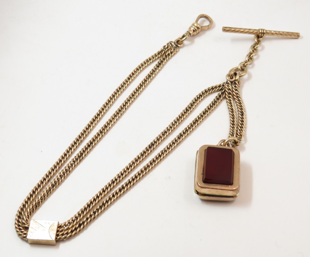 Early 20th Century rolled gold watch albert