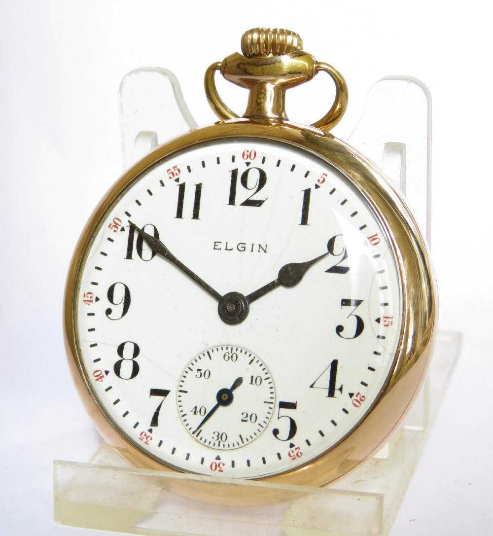 Elgin B W Raymond railroad grade pocket watch, 1911