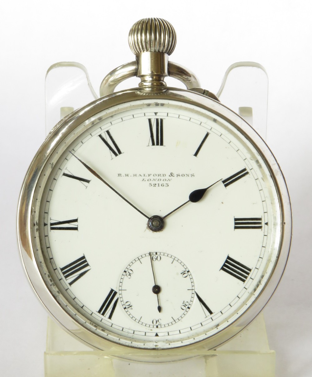 Antique English silver pocket watch, Errington View II