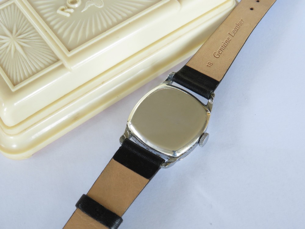Gents silver Rotary wrist watch, 1931 View V