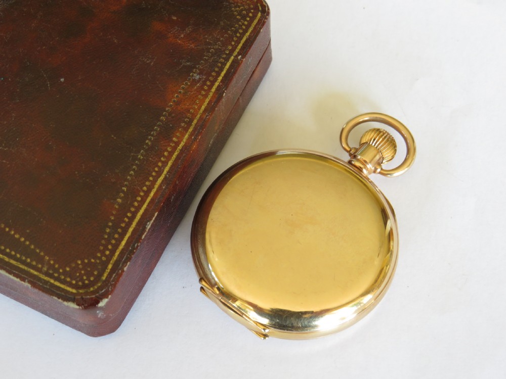 Antique Lagaros half hunter pocket watch by Record, super condition View VI