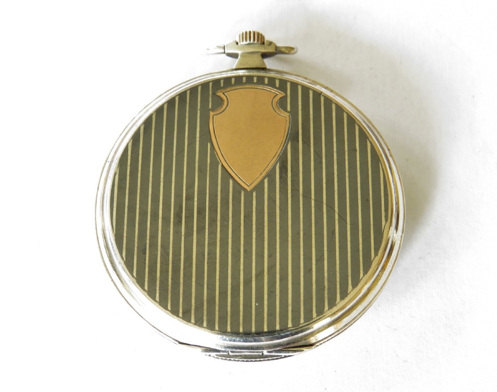 Antique silver Doxa pocket watch, with niello case. View III