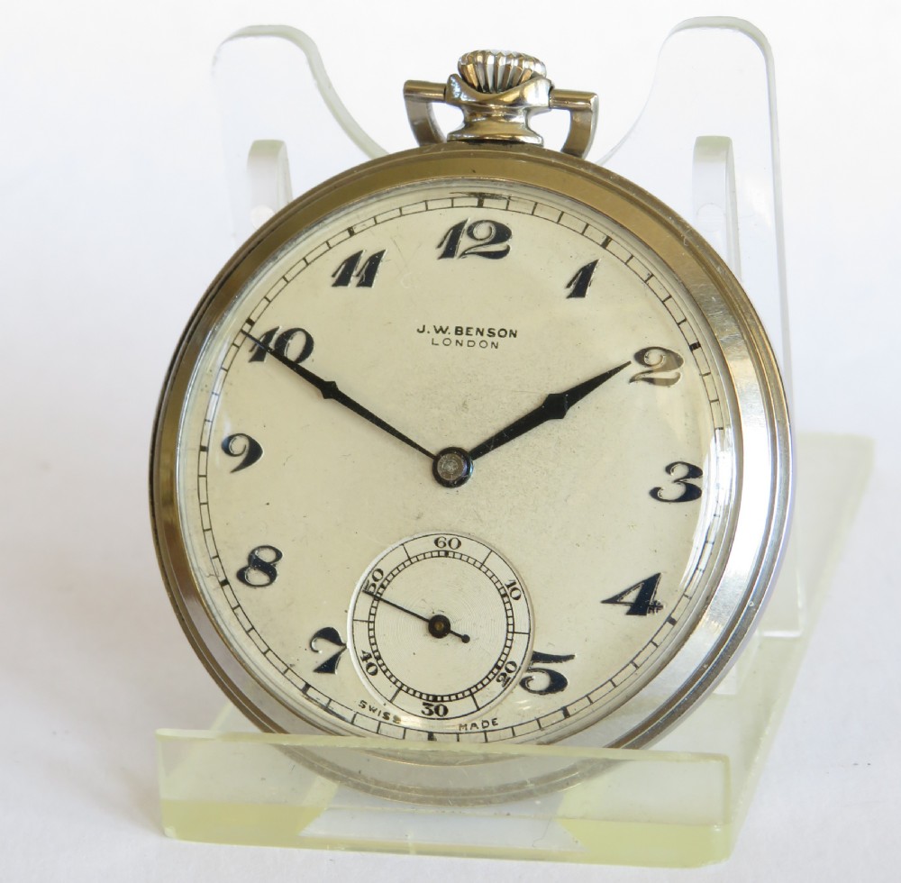 Unusual antique J W Benson pocket watch