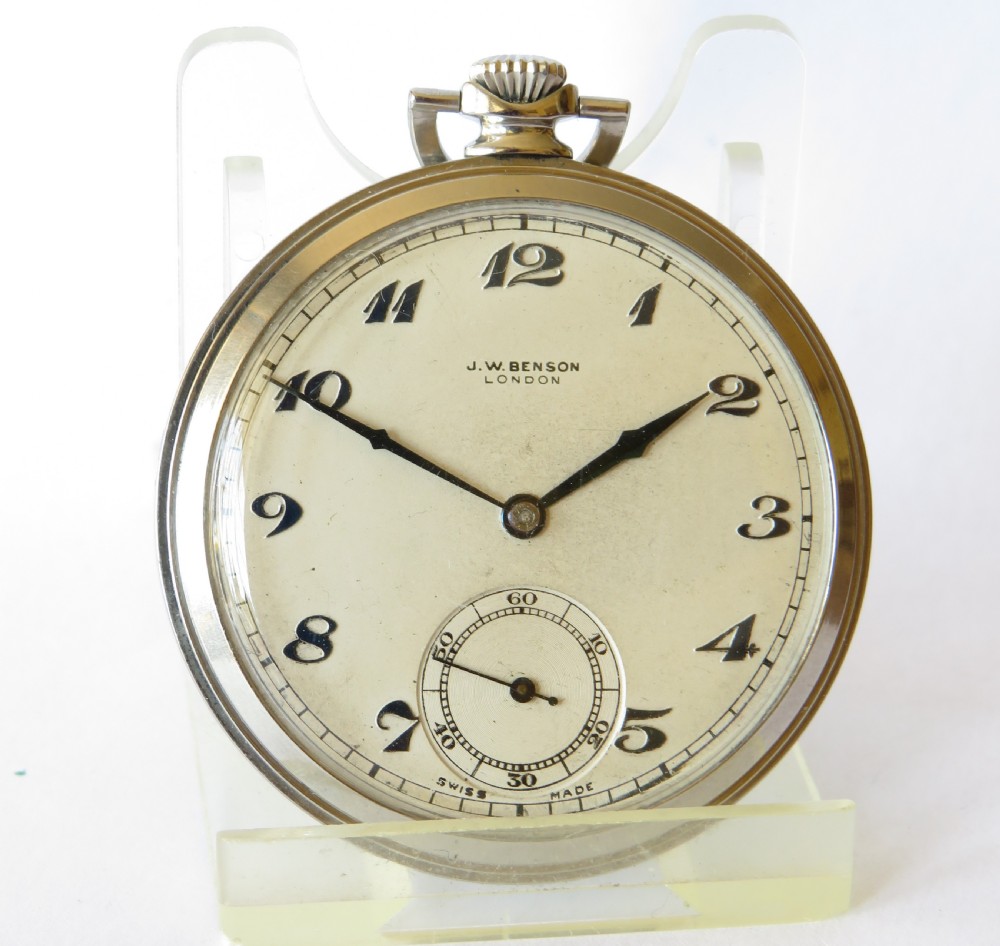 Unusual antique J W Benson pocket watch View II