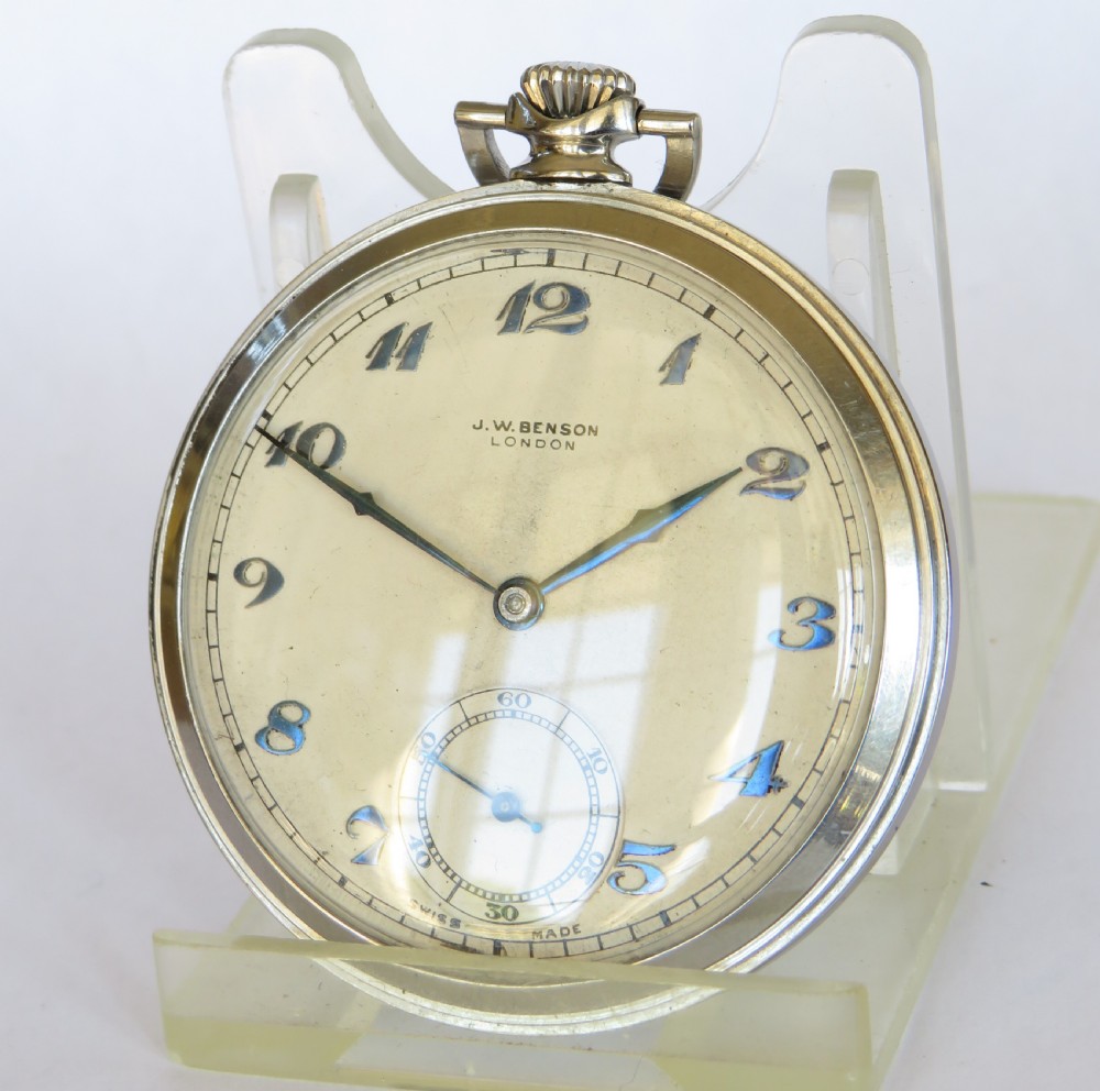 Unusual antique J W Benson pocket watch View III