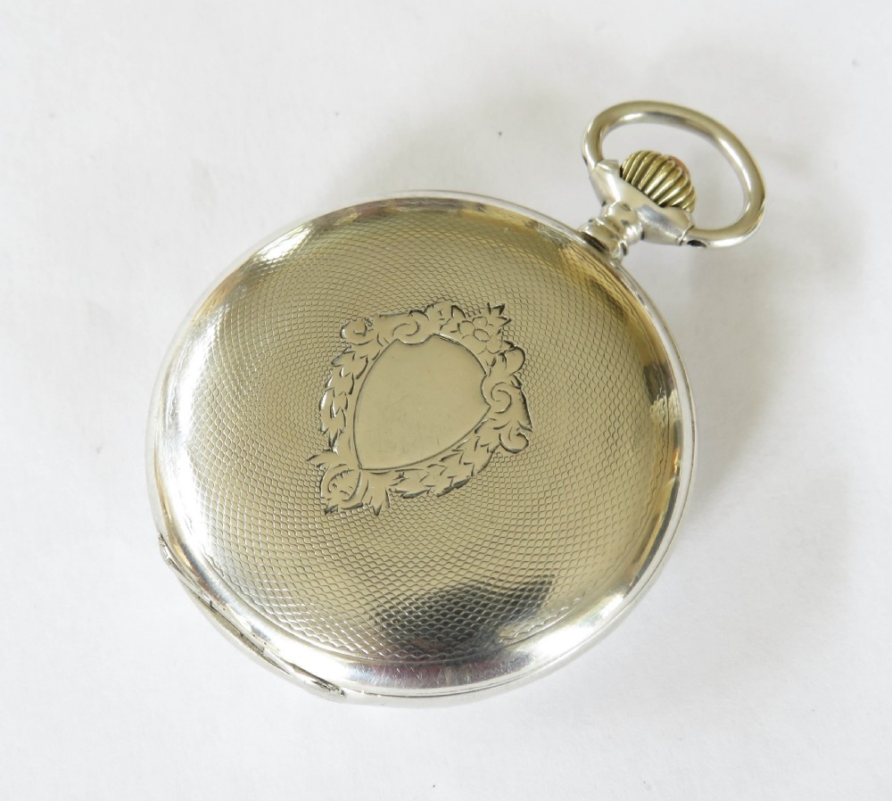 Antique silver Omega full hunter pocket watch View V