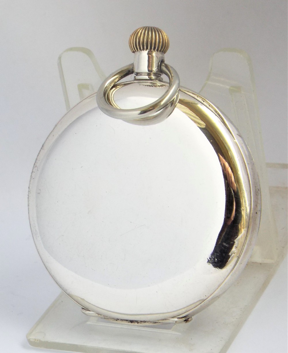 Silver Longines half hunter pocket watch, 1918. View III