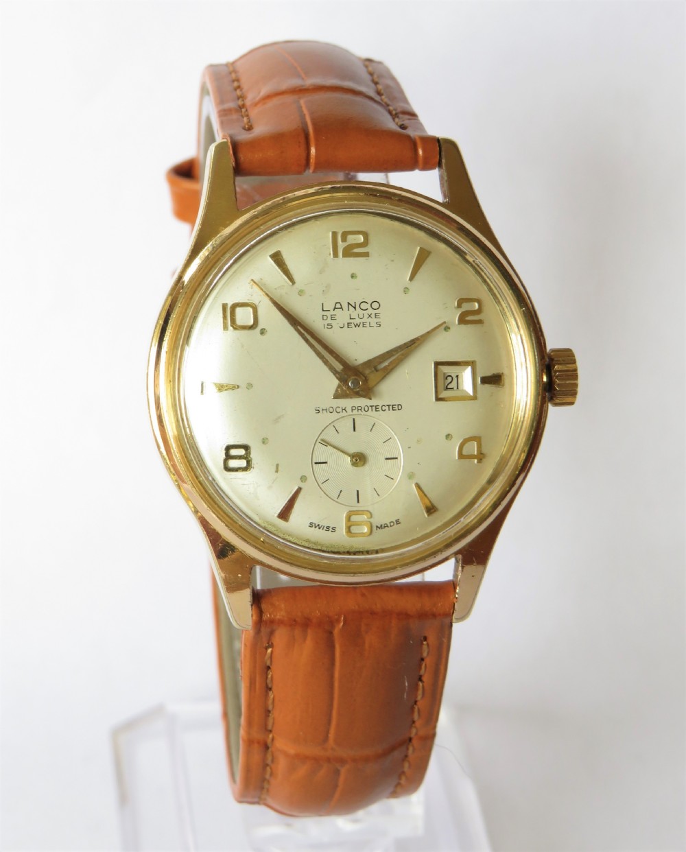 Gent 1950s Lanco De Luxe wrist watch View II