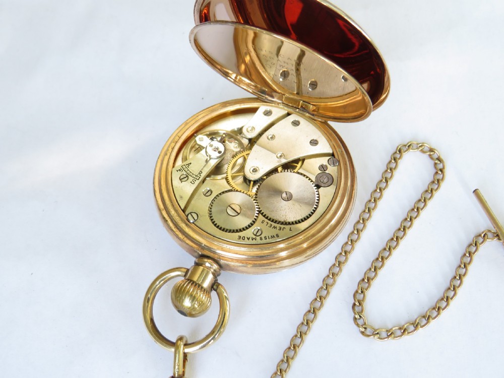 1930s Swiss pocket watch and chain View V