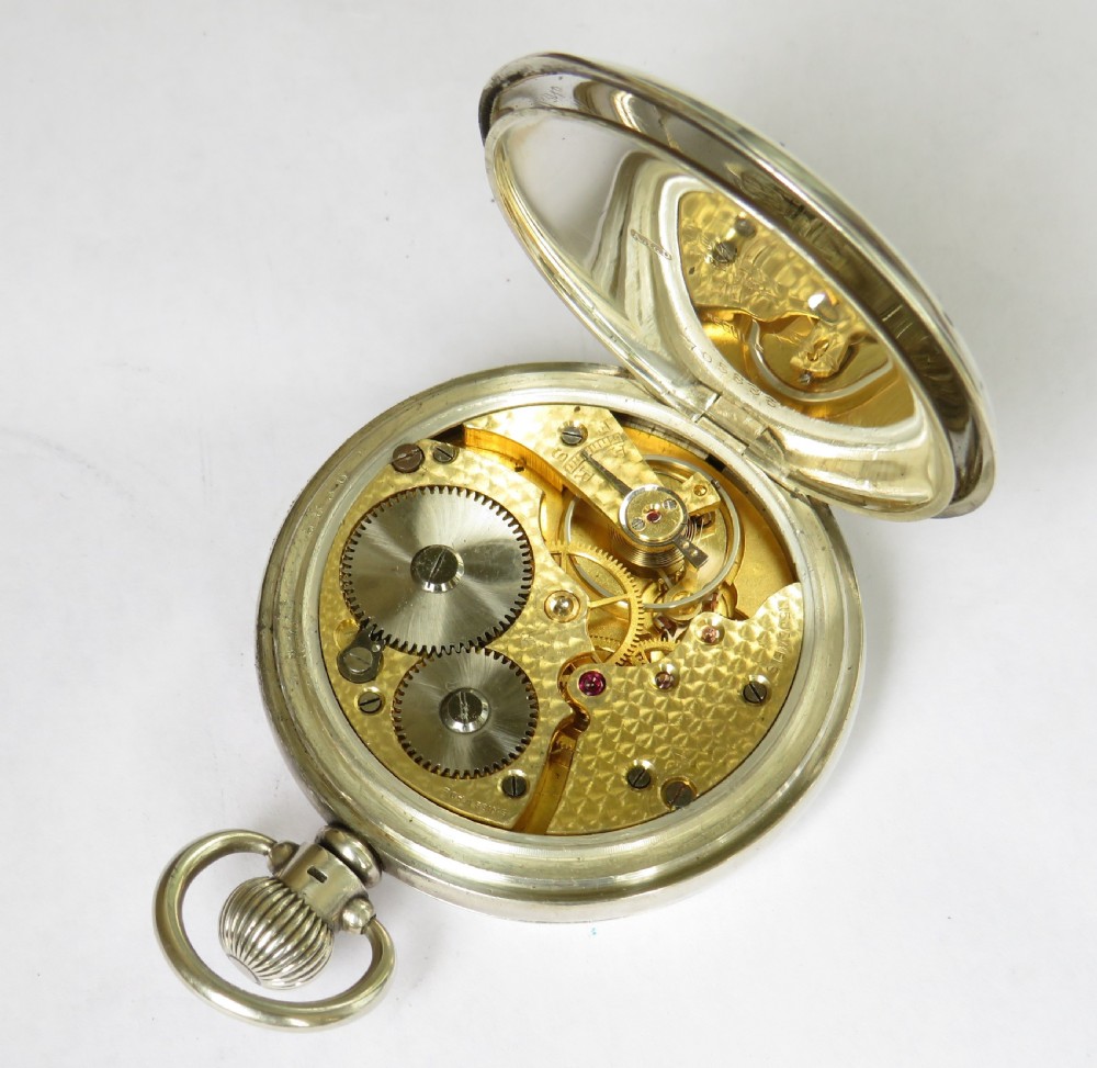 Swiss silver full hunter pocket watch, 1939 View IV