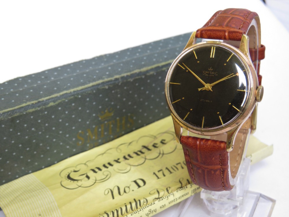Gents Smiths De Luxe watch, box & papers, 1958
