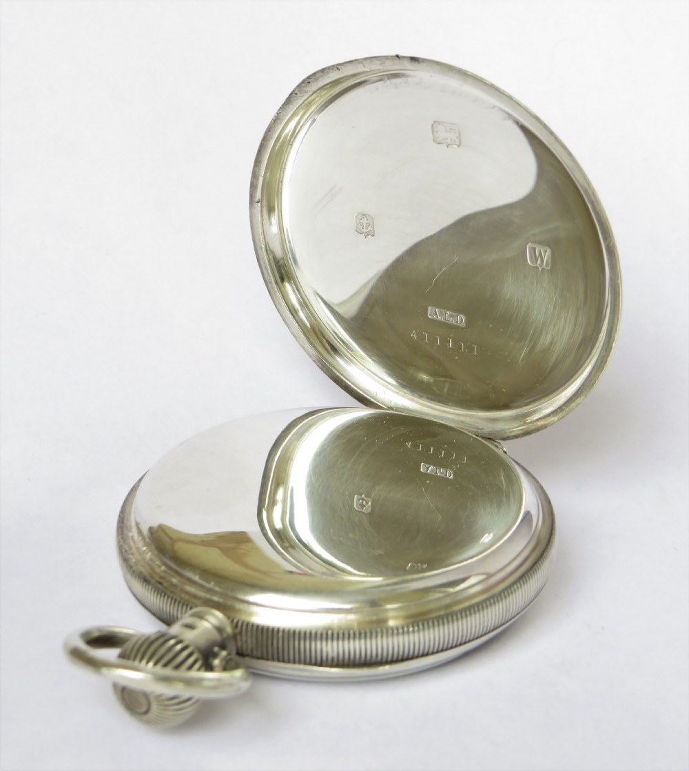 Antique silver Rolex pocket watch, 1921 View IV