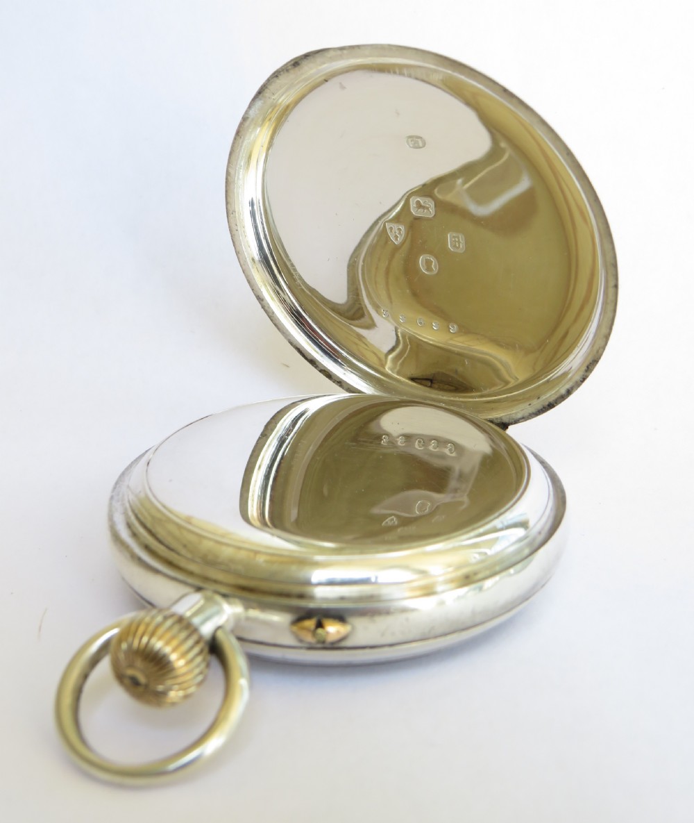 English 1934 silver pocket watch by Pearce & Sons View IV