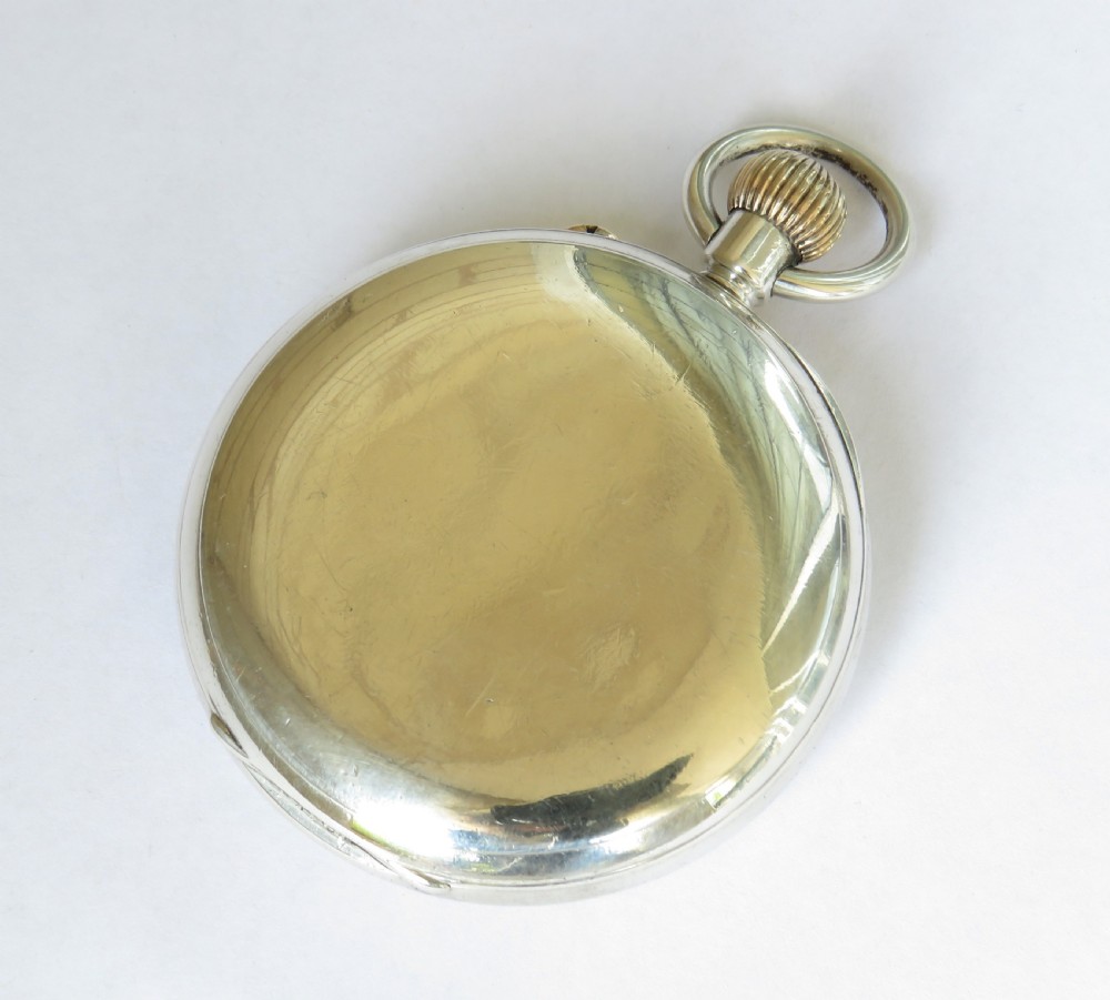 English 1934 silver pocket watch by Pearce & Sons View V