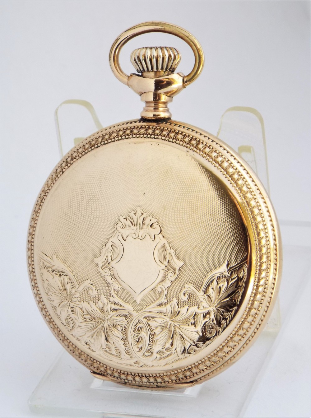 Antique 1903 Waltham hunter pocket watch. View II
