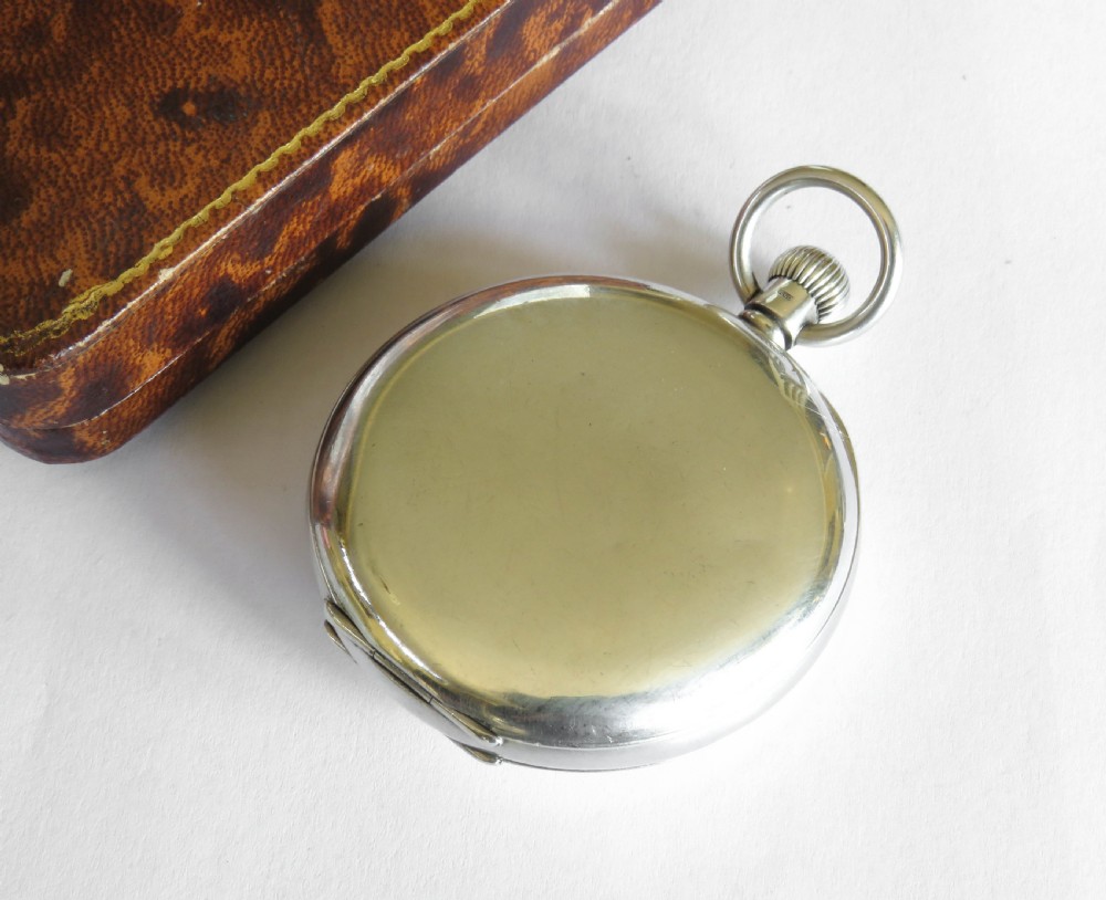 Antique  silver Stauffer & Co hunter pocket watch. View III