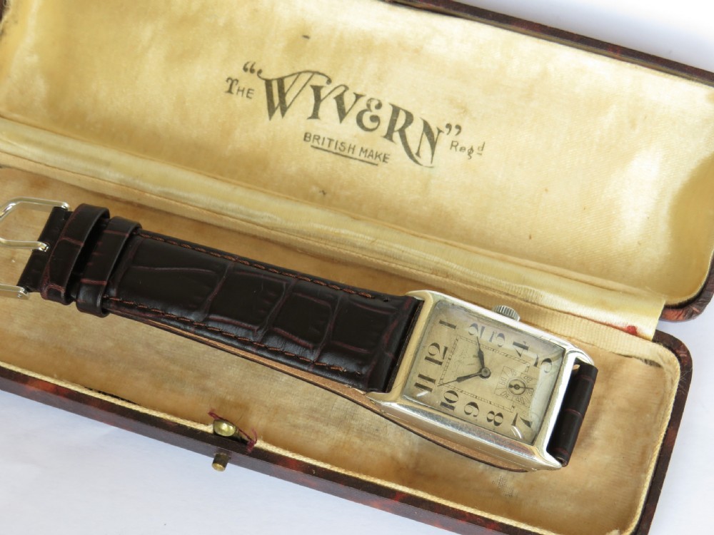 Antique silver Art Deco wrist watch