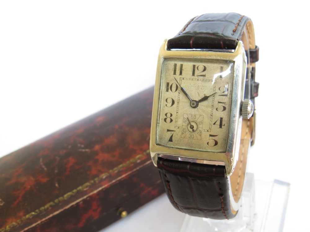Antique silver Art Deco wrist watch View II