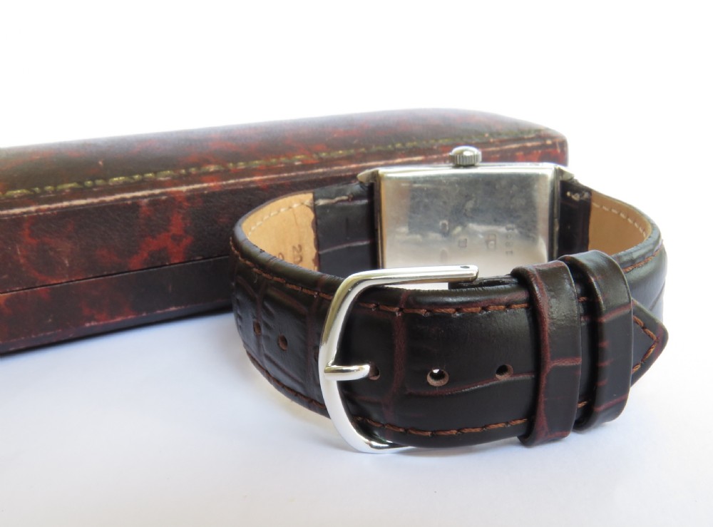 Antique silver Art Deco wrist watch View IV