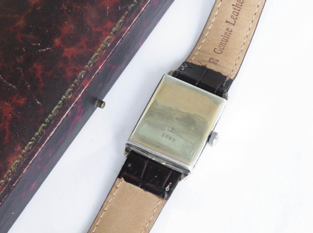 Antique silver Art Deco wrist watch View V