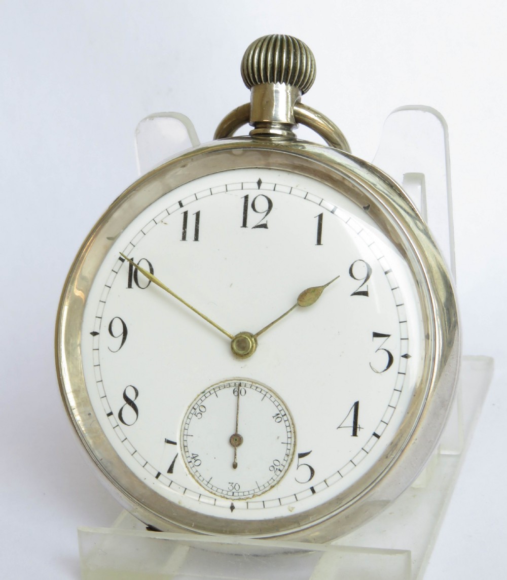 Silver Labrador pocket watch, Louis Brandt