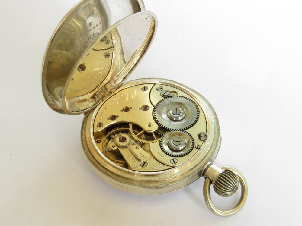 Silver Labrador pocket watch, Louis Brandt View III