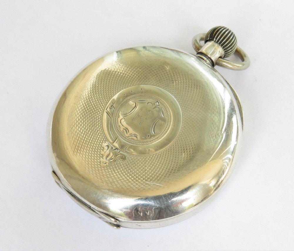 Silver Labrador pocket watch, Louis Brandt View V