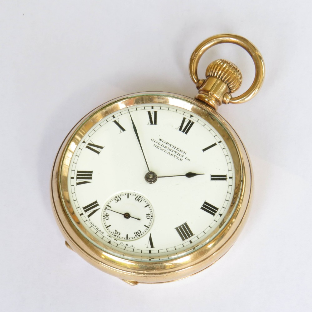 Antique Waltham pocket watch, Northern Goldsmiths View II