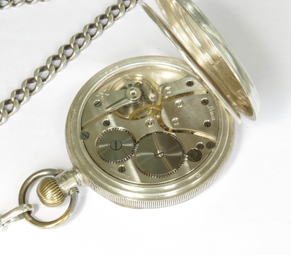 Antique silver Limit pocket watch and chain View IV