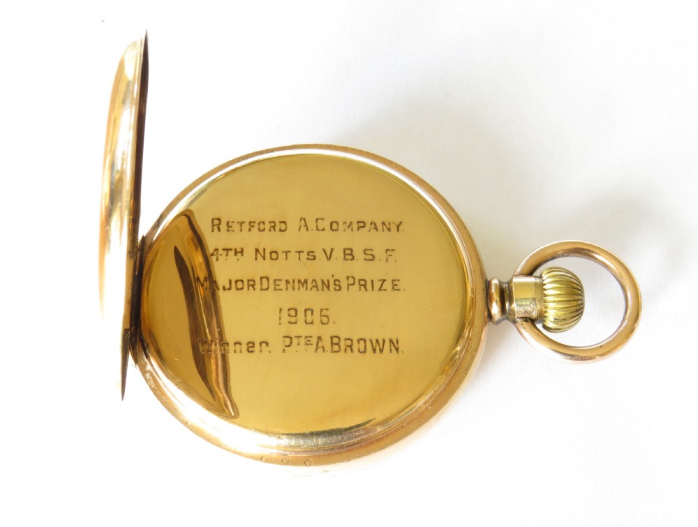Antique Waltham Traveler pocket watch, military link View III
