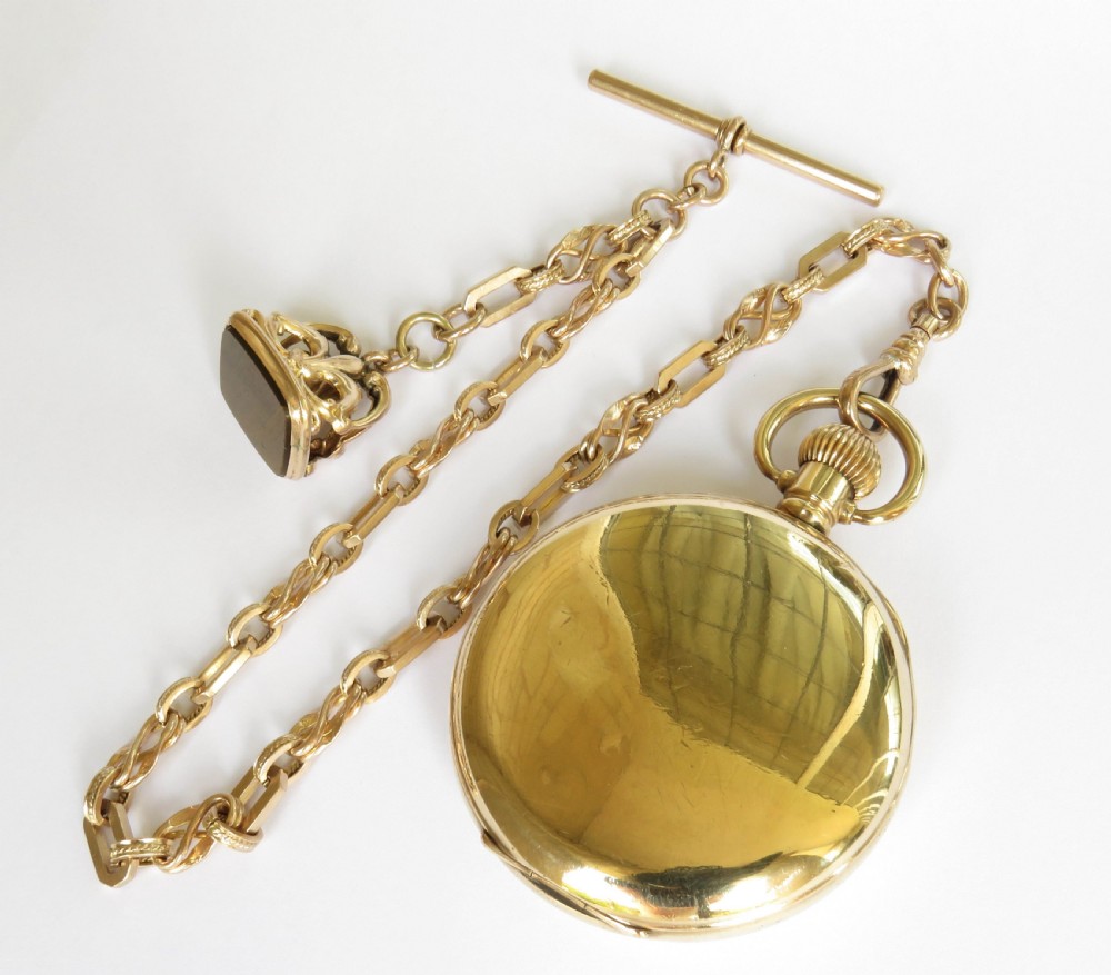 Antique Waltham pocket watch and chain View IV