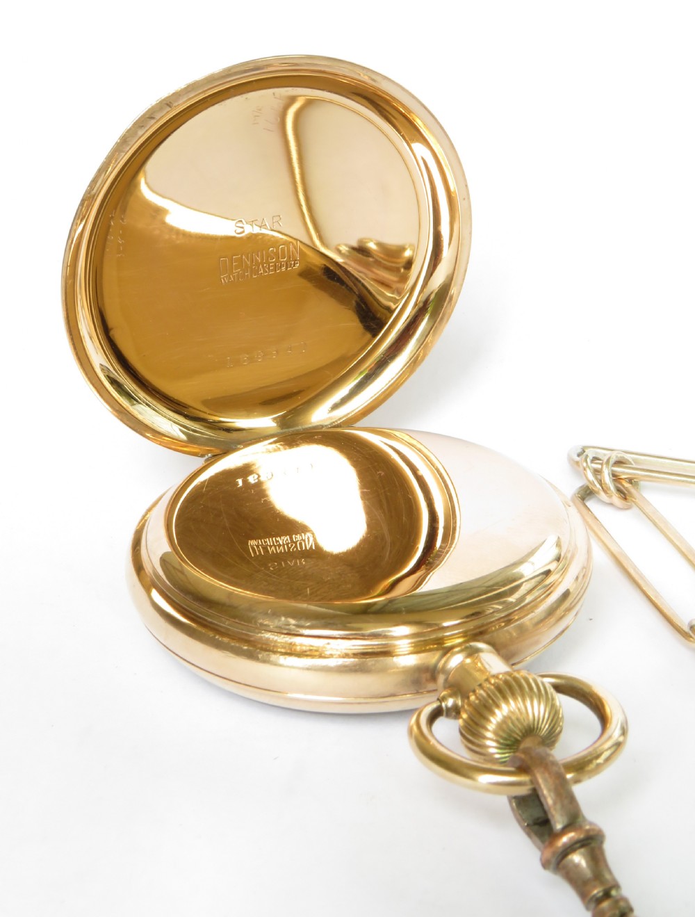 Record Dreadnought ‘Trenton’ pocket watch and chain View III
