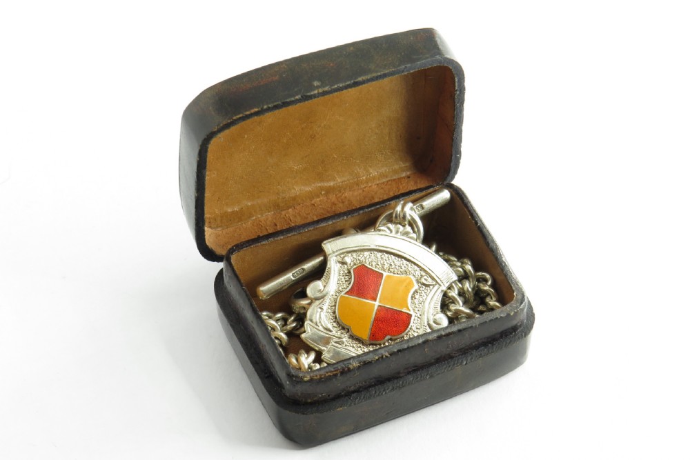 Antique single pocket watch chain, 1920 View II