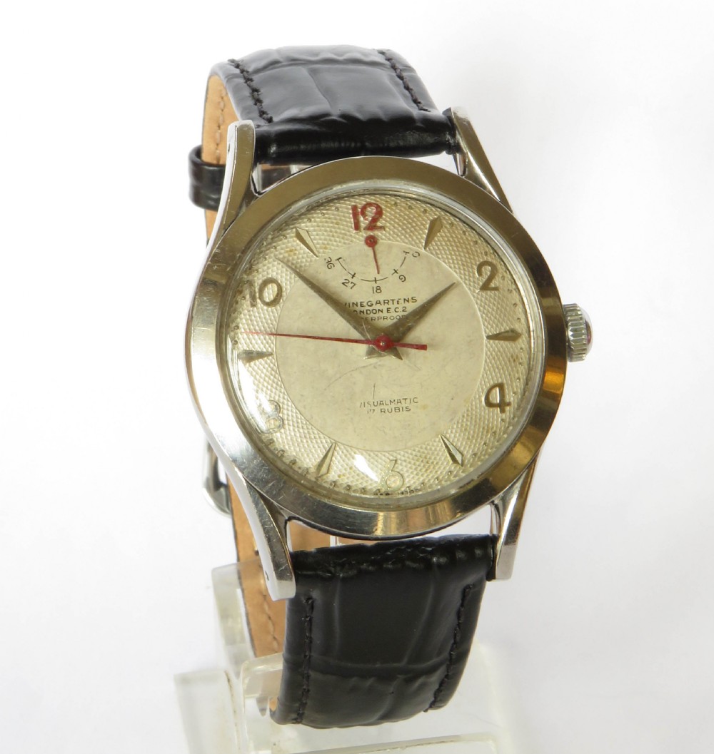 Gents 1950s Winegartens Visualmatic automatic wrist watch  View II
