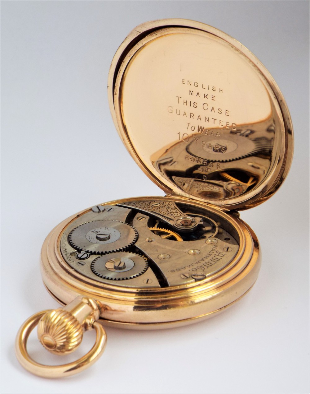 Waltham full hunter pocket watch, 1913. View V