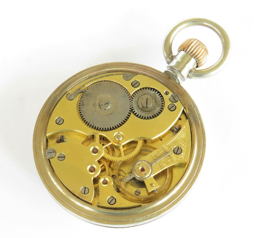 1930s nickel pocket watch and chain View III