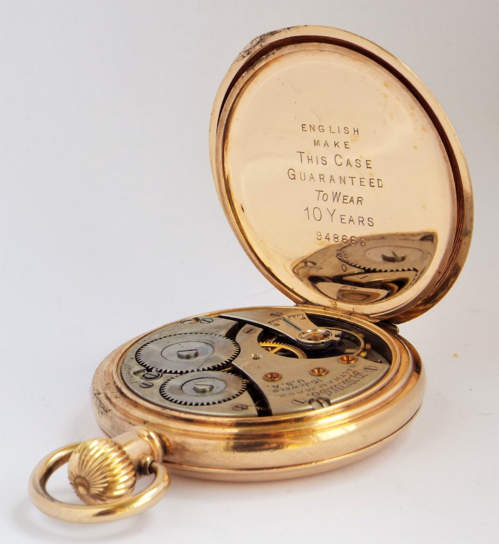 Waltham full hunter pocket watch, 1926. View V