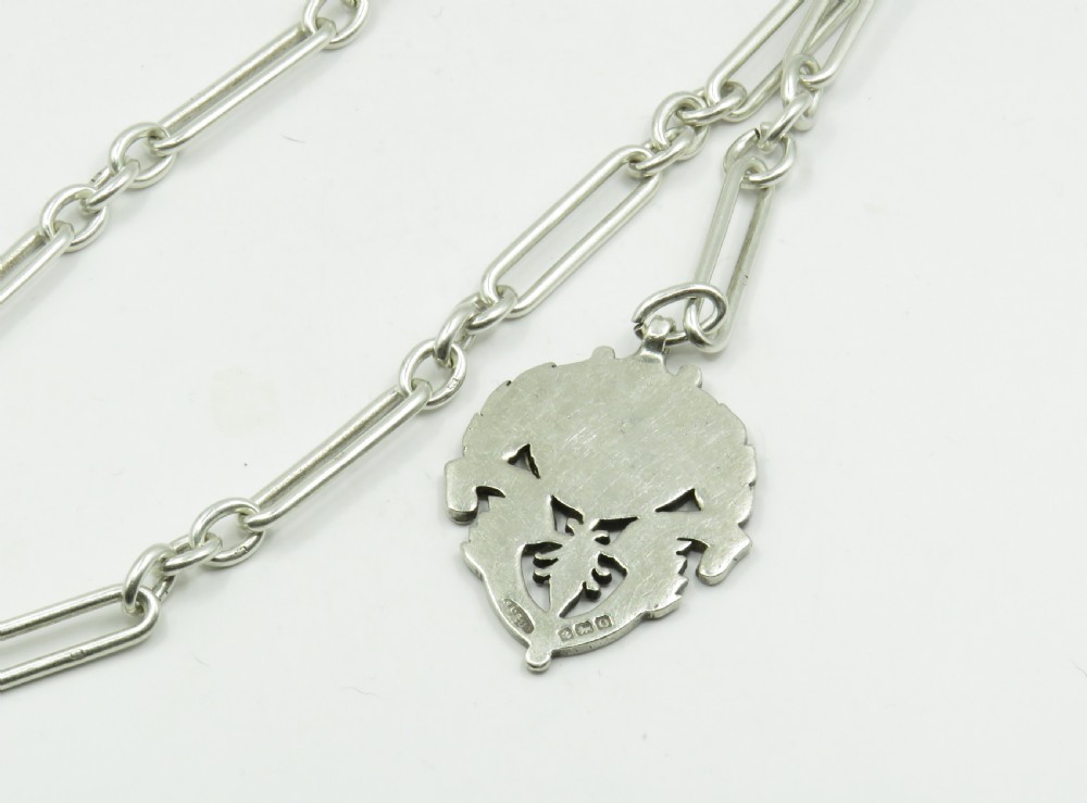 Antique silver Churchill watch chain, 1913 View III